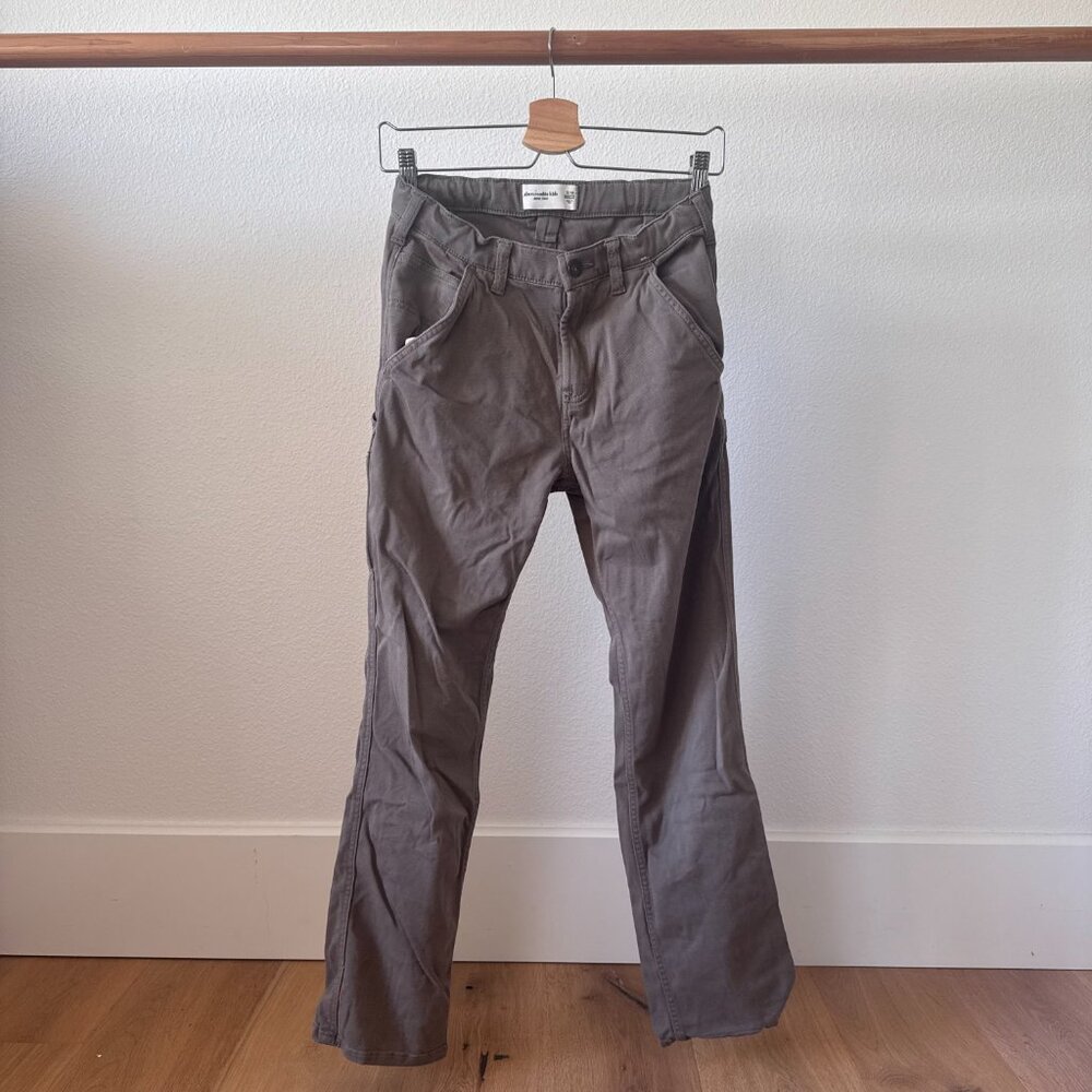 Abercrombie Kids Carpenter Utility Pants 9-10 Taupe Khaki